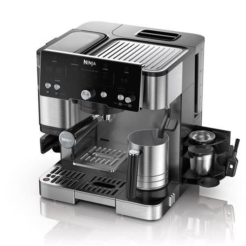 Machine a café 2-en-1 - NINJA LUXE - Café Essential Series - ES501EU - 1650 W - 9/11 bars - 250 gr - Noir / Inox