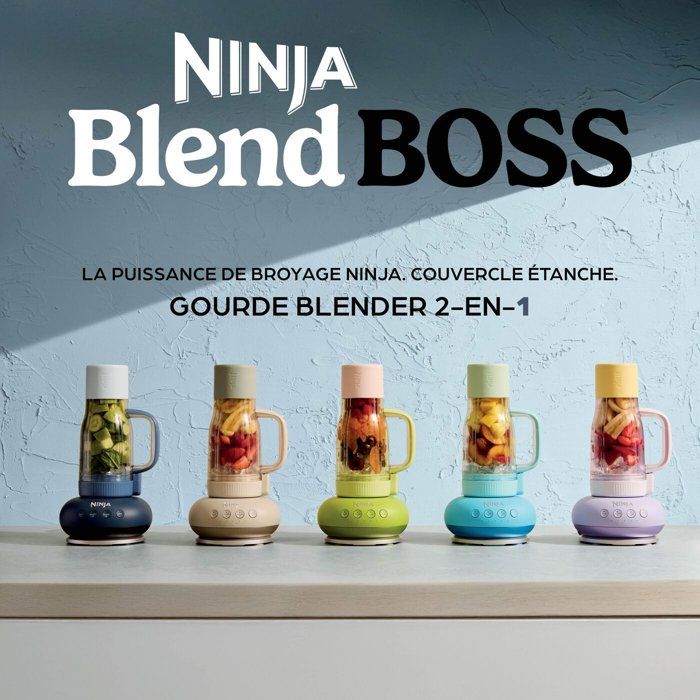 NINJA BlendBoss Blender - DB351EUCY - 1200 W - 760 ml - BPA-free - Midnight Blue
