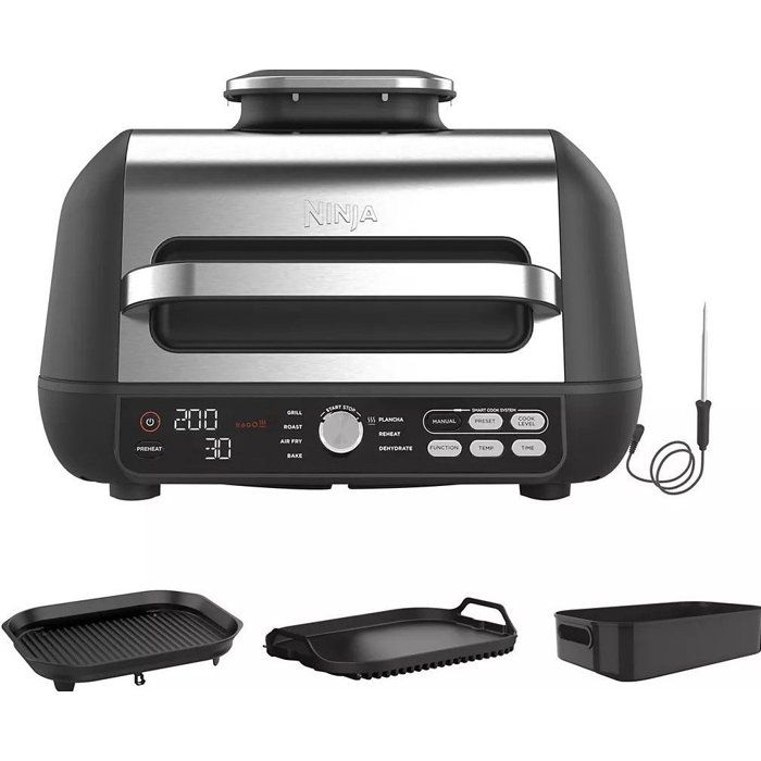 NINJA Grill - Foodi Max Pro AG651EU - 3.8 L Capacity - Silver/Black - 2460W