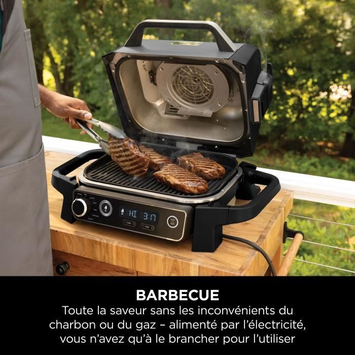 NINJA Electric Barbecue and Smoker - Woodfire OG701EU - 7 Cooking Programs