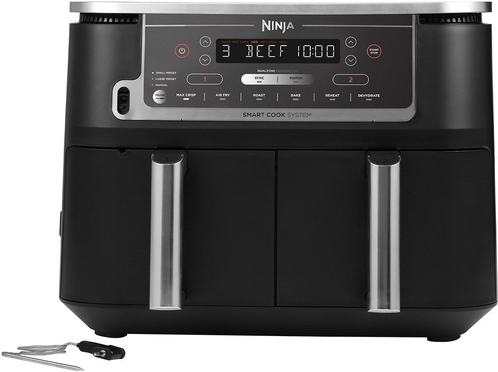 NINJA Air Fryer AF451EU - 9.5 L Capacity - Dual Tank - 6 Cooking Programs - 2470W