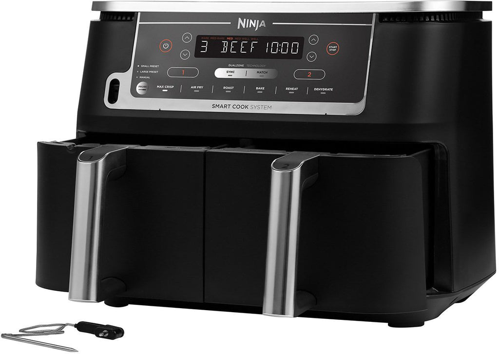 NINJA Air Fryer AF451EU - 9.5 L Capacity - Dual Tank - 6 Cooking Programs - 2470W