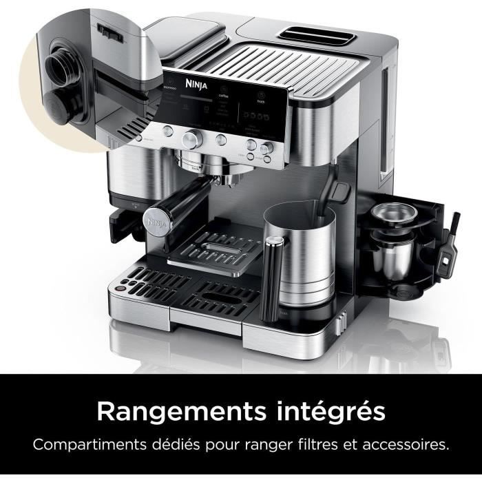 Machine a café - NINJA - ES601EU Luxe Premier - 1650 W - 2 Litres - Acier inoxydable