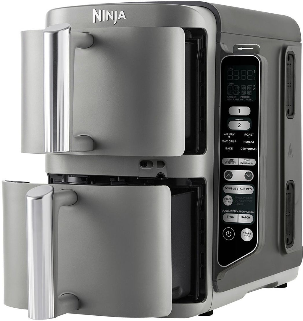 NINJA Air Fryer - Double Stack XL SL451EU - 9.5 L Capacity - 6 Cooking Programs - Temperature Probe - 2470W