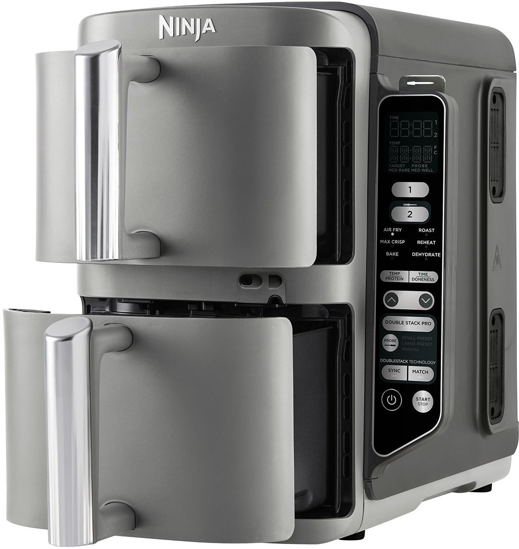 NINJA Air Fryer - Double Stack XL SL451EU - 9.5 L Capacity - 6 Cooking Programs - Temperature Probe - 2470W