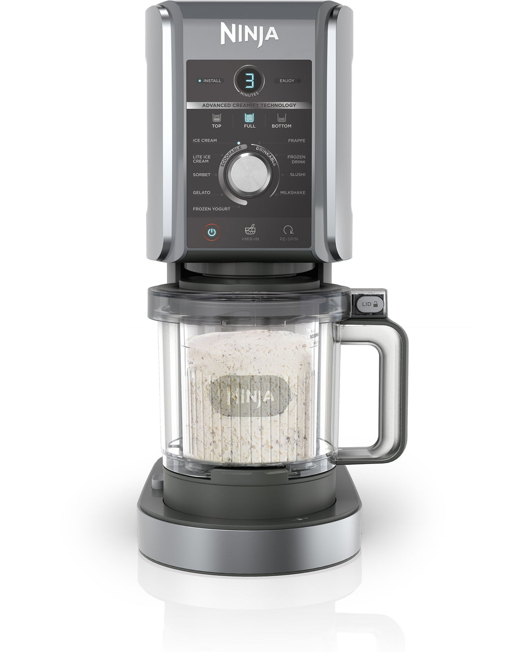 NINJA Ice Cream Maker - CREAMi Deluxe NC502EU - 2 x 709 ml Tubs Included - 10 Programs