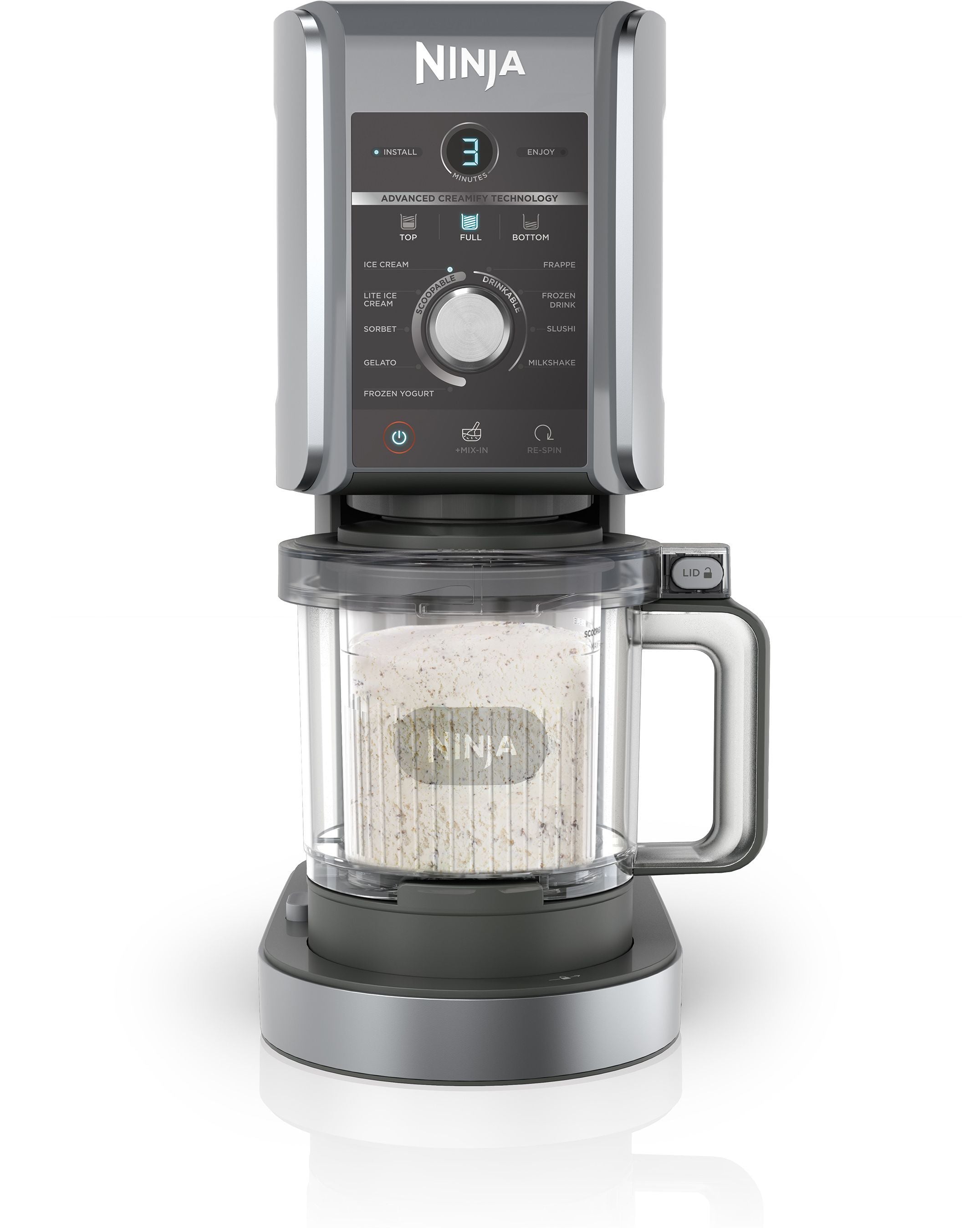 NINJA Ice Cream Maker - CREAMi Deluxe NC502EU - 2 x 709 ml Tubs Included - 10 Programs