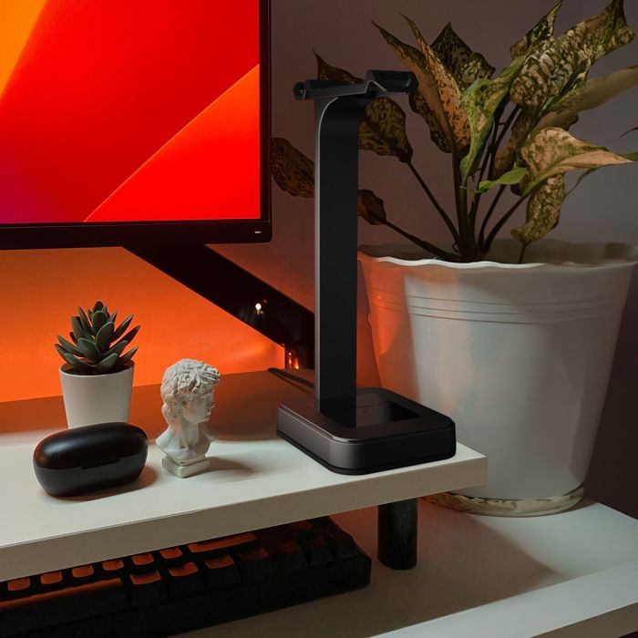 NOVA GAMING Gaming Headset Stand - Hydra - Universal RGB LED - Black