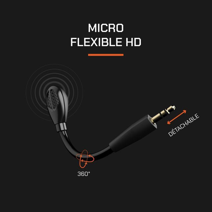 Casque gamer filaire - NOVA GAMING - Borealis - Micro amovible - LED RBG - Noir