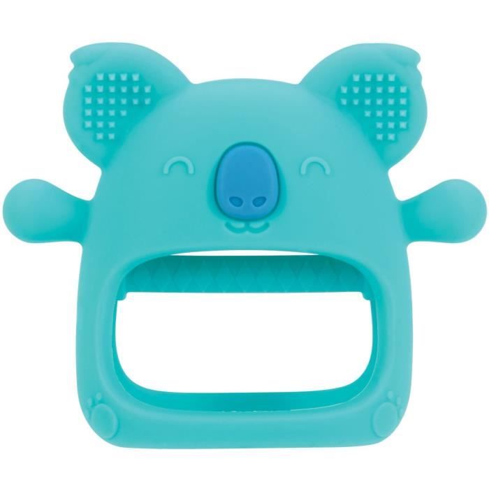NUBY Teething Mitten Gloves - Koala - Silicone - Blue