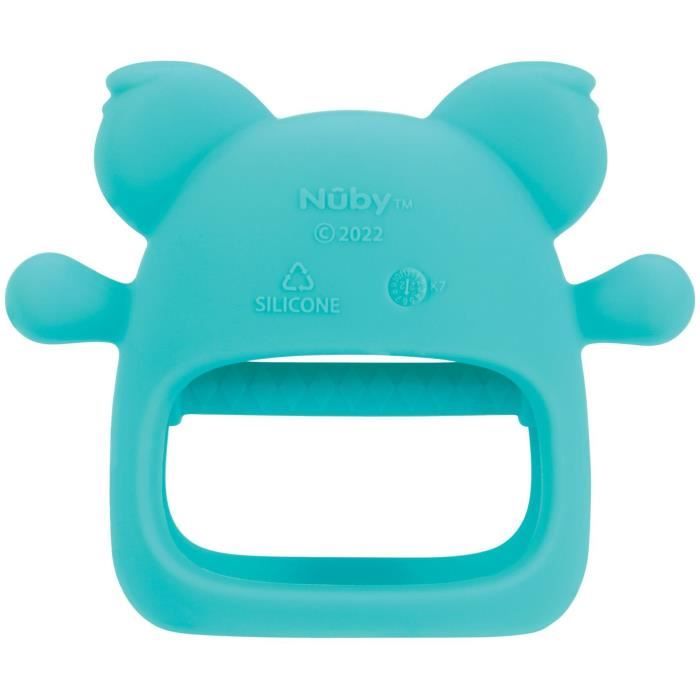 NUBY Teething Mitten Gloves - Koala - Silicone - Blue