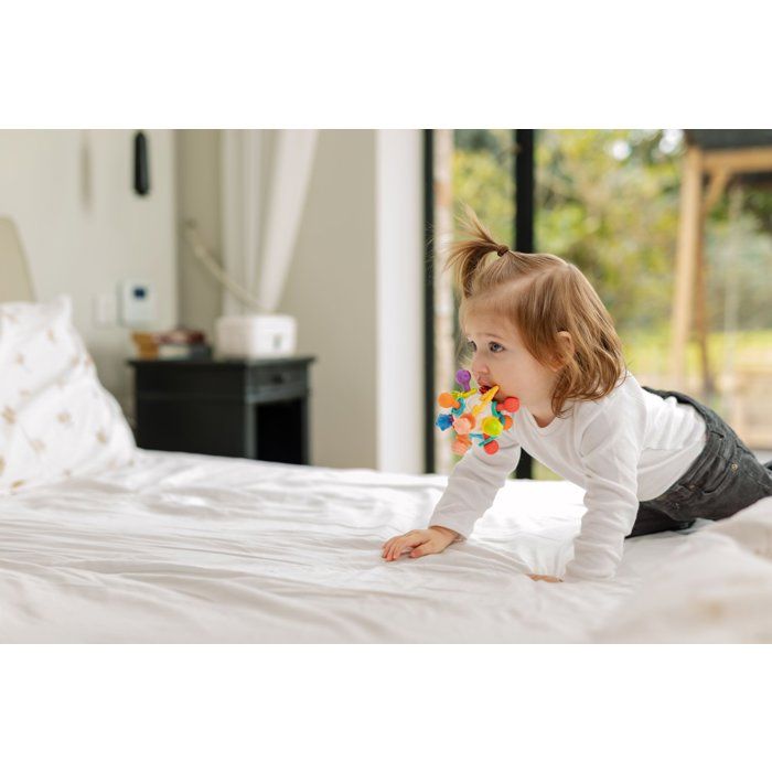 NUBY Teething Ring - Twist Ball - With Rattle - From 3 Months - Multicoloured