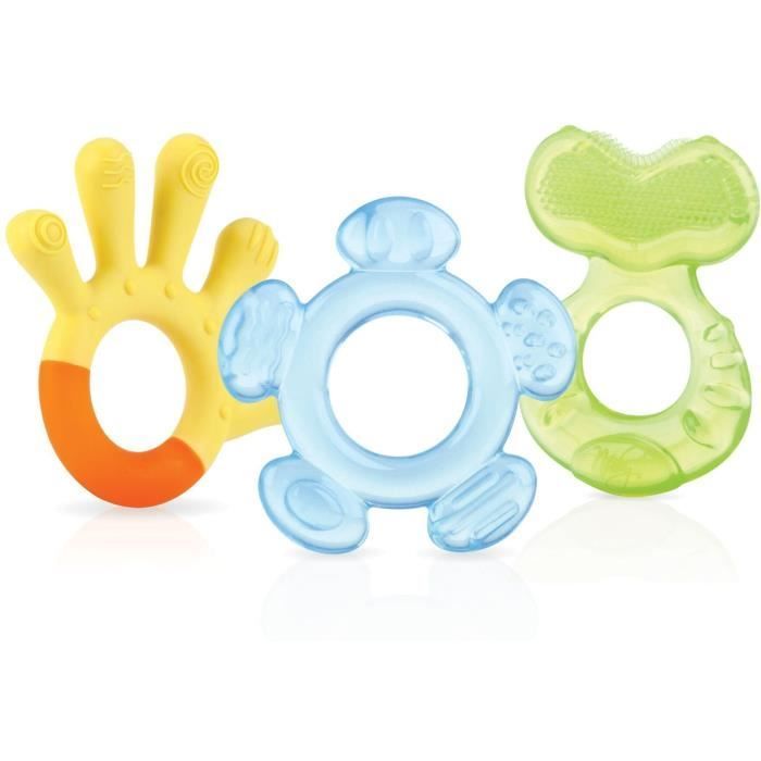 NUBY Set of 3 Teething Rings - BPA-free - From 3 Months