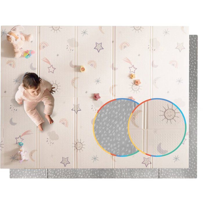 NUBY Reversible Playmat - 200 x 150 x 1 cm - Rainbow