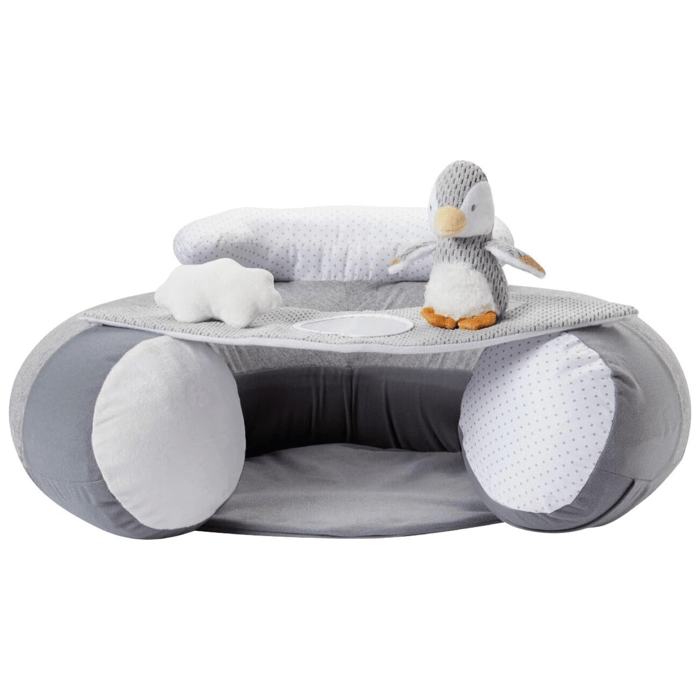 NUBY Inflatable Seat - Sit & Play Floor Seat - Removable Tray - Grey - From 6 Months