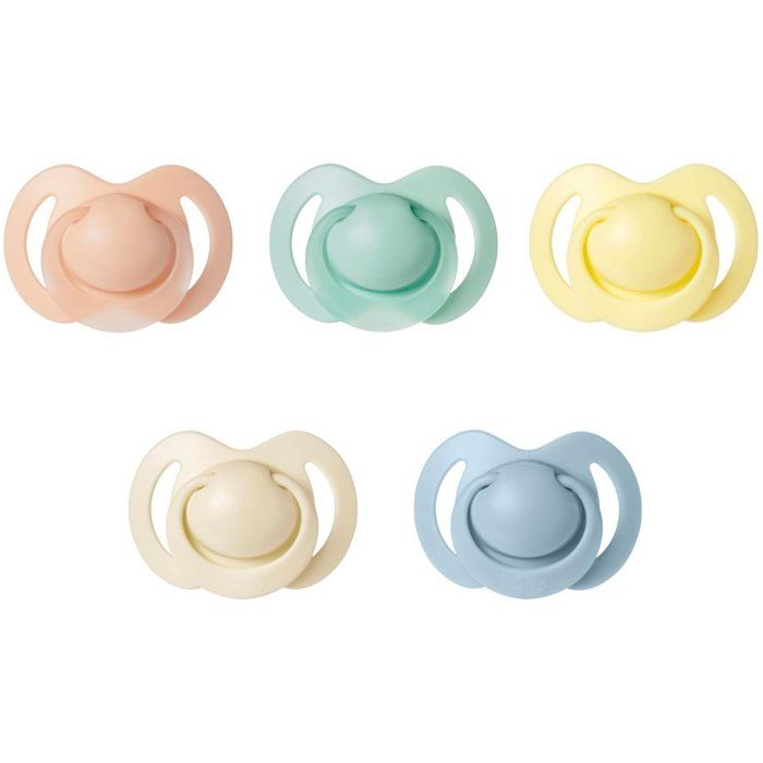 Pack of 5 orthodontic pacifiers - NUBY - Silicone - 6-18 months - Multicoloured