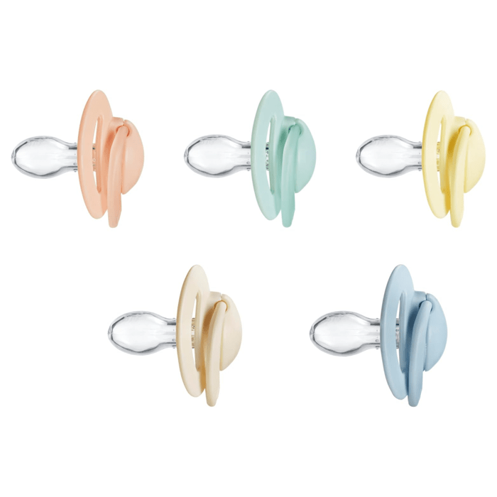 Pack of 5 orthodontic pacifiers - NUBY - Silicone - 6-18 months - Multicoloured