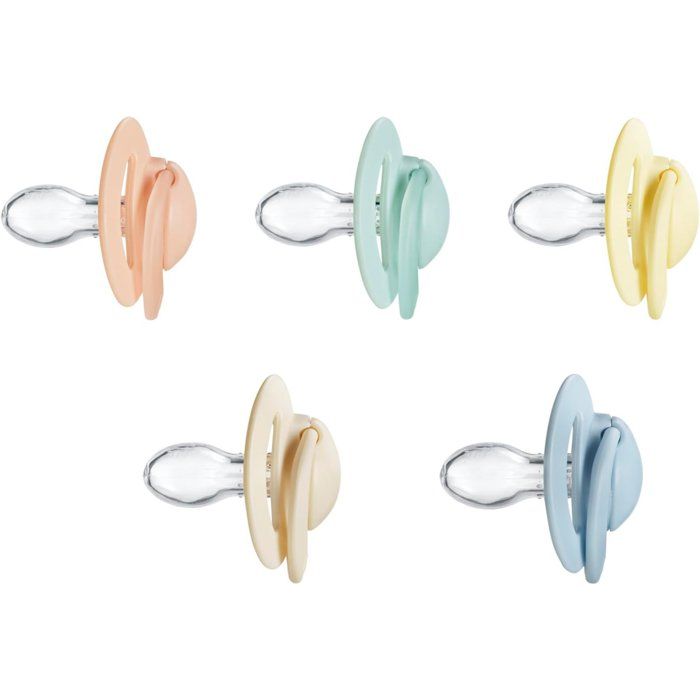 Pack of 5 orthodontic pacifiers - NUBY - Silicone - 6-18 months - Multicoloured