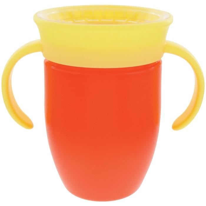 NUBY Set of 2 360° Rotating Cups - With Handles - Girl