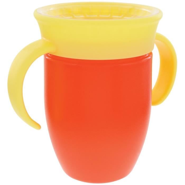 NUBY Set of 2 360° Rotating Cups - With Handles - Girl
