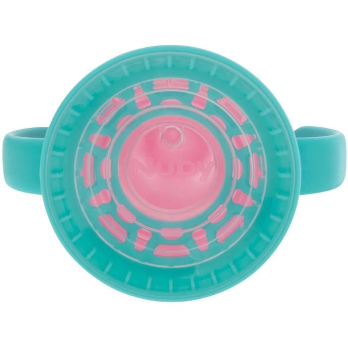 NUBY Set of 2 360° Rotating Cups - With Handles - Girl