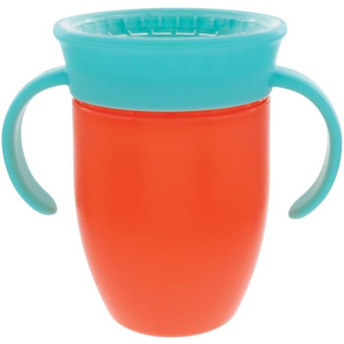 NUBY Set of 2 360° Rotating Cups - With Handles - Boy