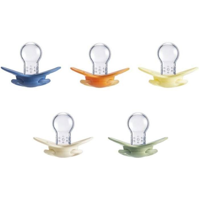 Pack of 5 orthodontic pacifiers - NUBY - Silicone - 18-36 months - Multicoloured