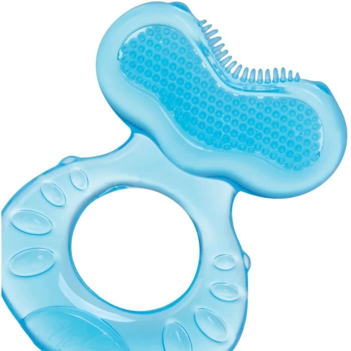 NUBY Teething Ring - Teethe-eez - Silicone - From 3 Months - Blue