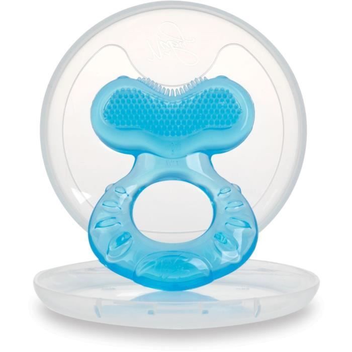 NUBY Teething Ring - Teethe-eez - Silicone - From 3 Months - Blue