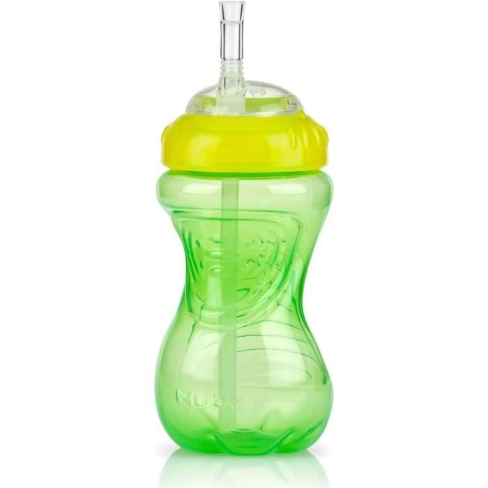 NUBY Leak-Proof Cups - Set of 3 - Flexible Straw - Unisex