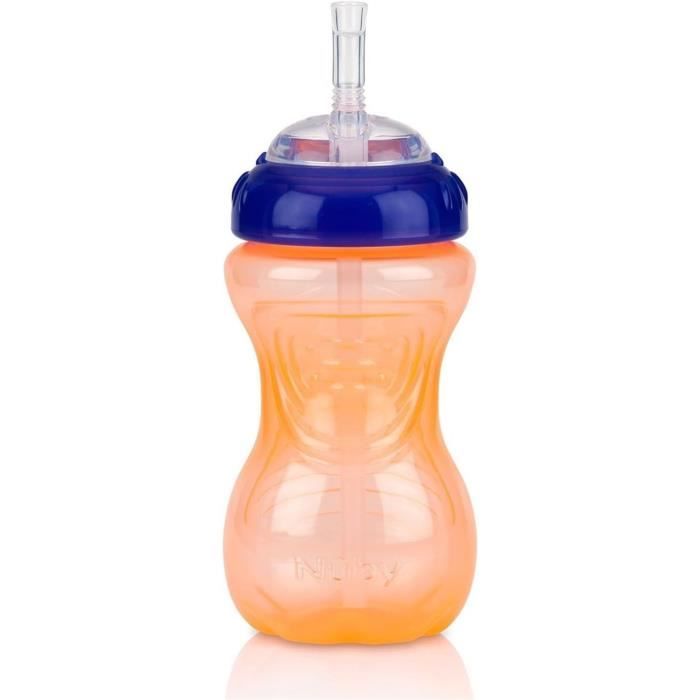 NUBY Leak-Proof Cups - Set of 3 - Flexible Straw - Unisex