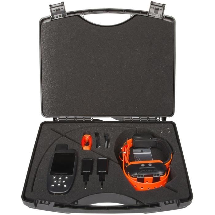 NUM'AXES CANICOM GPS 2 - Complete Set Collar - GPS Tracker - Black/ Orange
