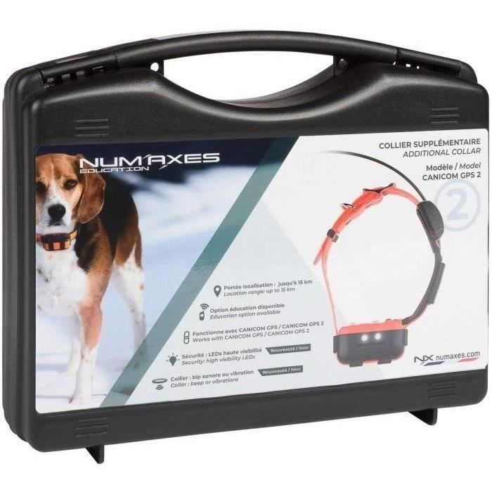 NUM'AXES CANICOM GPS 2 - Collar Only - GPS Tracker - Black/ Orange