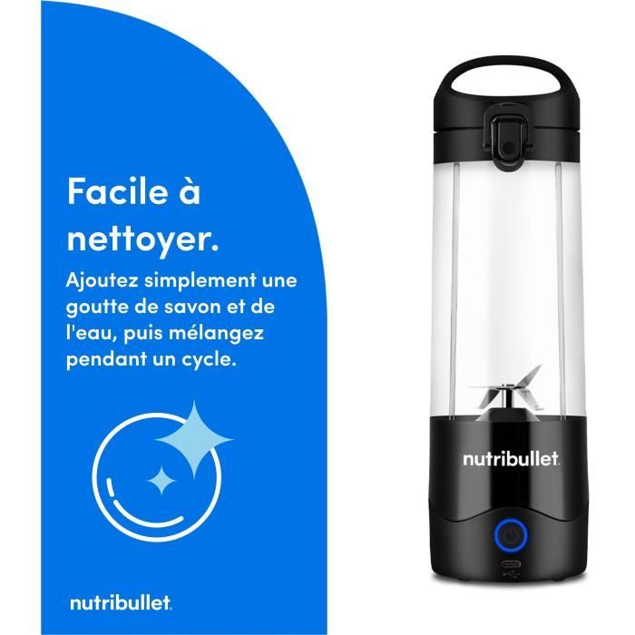 NUTRIBULLET Portable Blender - 100W - 475 ml - BPA Free - NBP003B