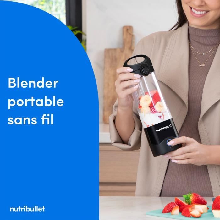 NUTRIBULLET Portable Blender - 100W - 475 ml - BPA Free - NBP003B