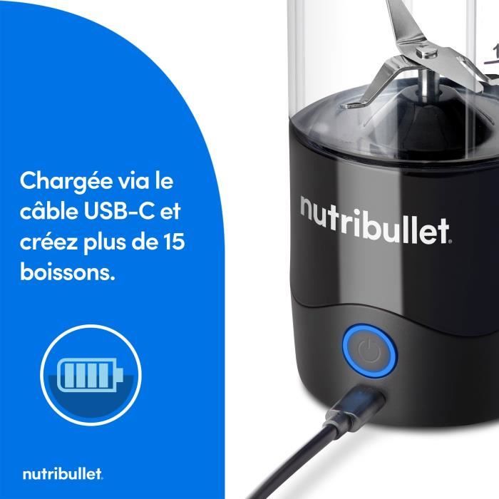 NUTRIBULLET Portable Blender - 100W - 475 ml - BPA Free - NBP003B