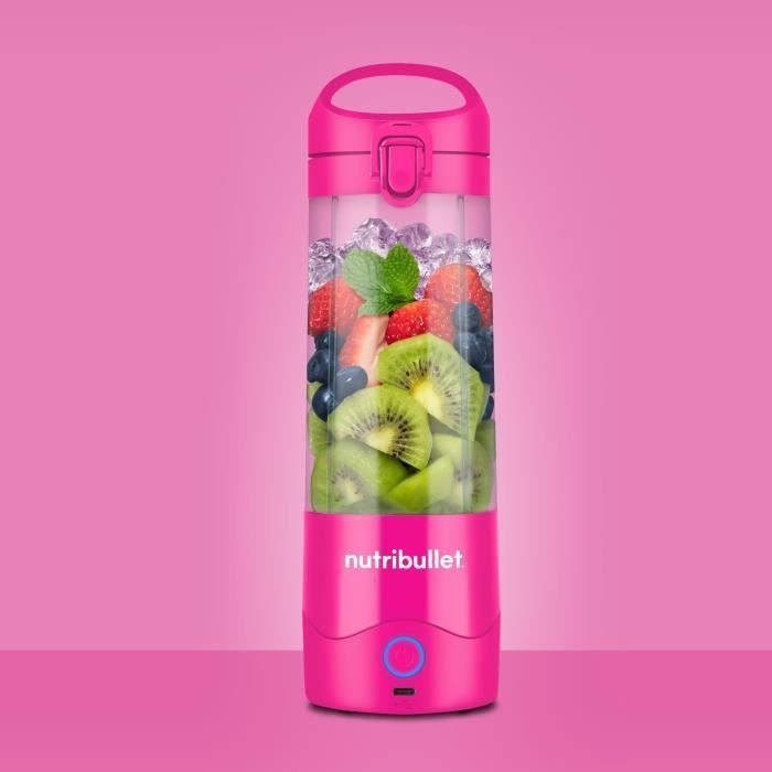 NutriBullet Portable Blender - 70W - 0.475 L - Rose - 1 Bottle Included NBP003BP