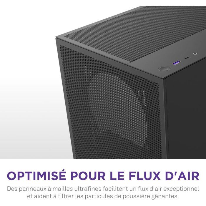 Boitier moyen-tour compact ATX - NZXT - CC-H52FB-01 - H5 Flow - Noir