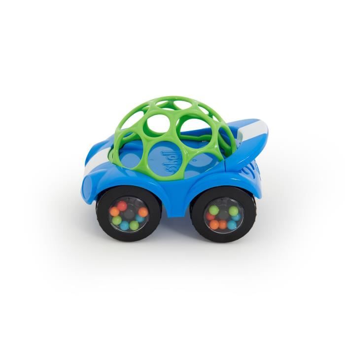 Bright Starts Oball Rattle & Roll Toy, Develops Motor Skills, Soft Material