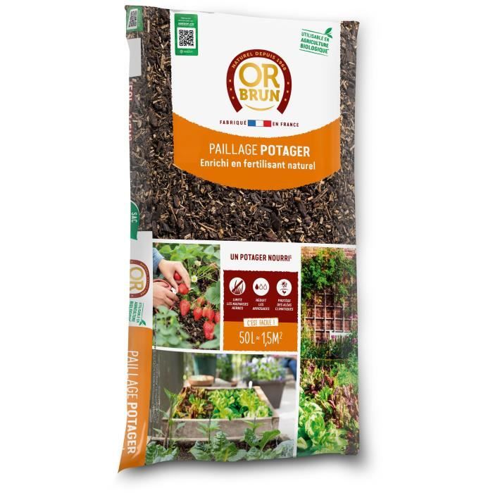 OR BRUN 4-in-1 Vegetable Garden Mulch 50 L - OBRPFPO50N