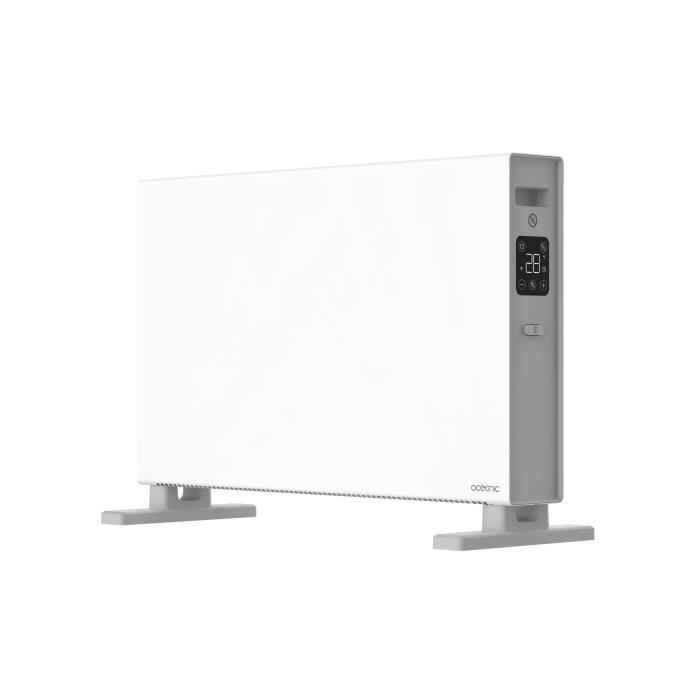 OCEANIC Mobile Electric Convector Heater - 2000W - 2 Power Settings - Matte White