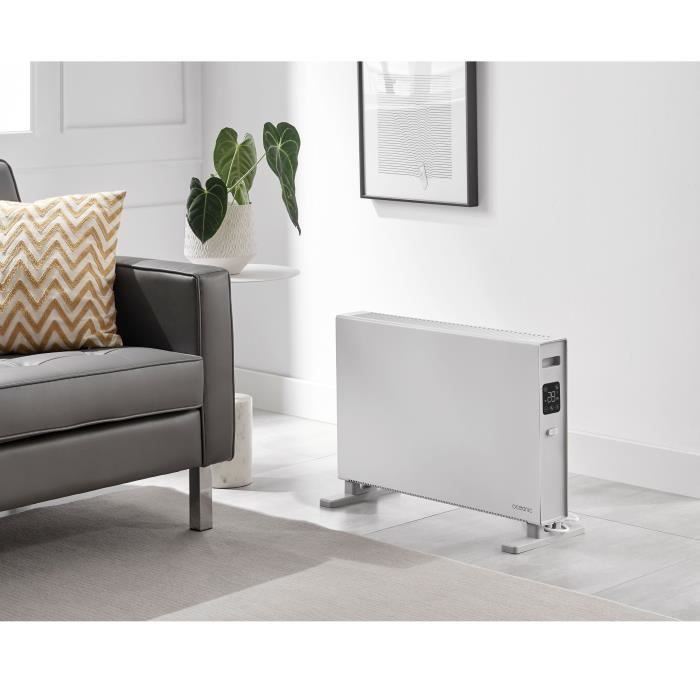 OCEANIC Mobile Electric Convector Heater - 2000W - 2 Power Settings - Matte White