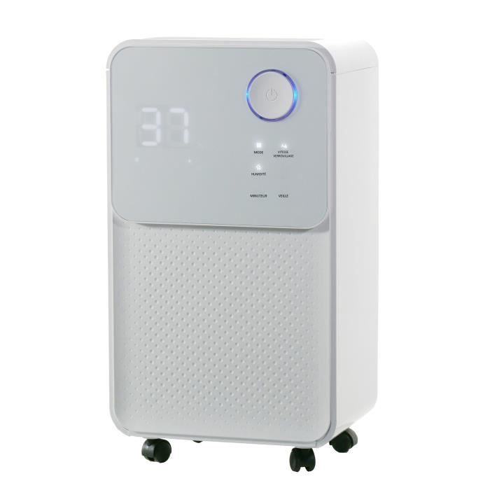 OCEANIC Electric Dehumidifier - 12 Liters/Day Extraction - Clothes Dryer Function - LED Display