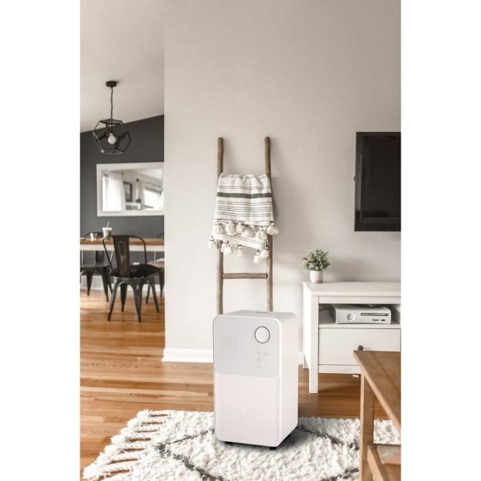 OCEANIC Electric Dehumidifier - 12 Liters/Day Extraction - Clothes Dryer Function - LED Display