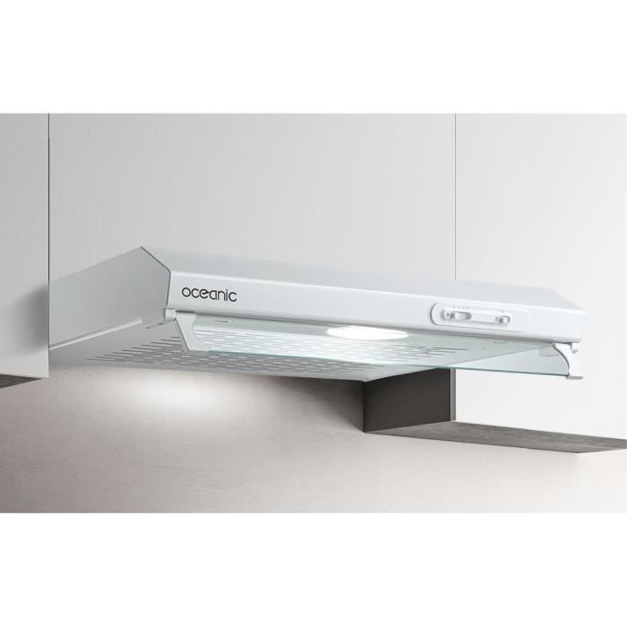 OCEANIC Canopy Cooker Hood - 60 cm - White - OCEAHT205W