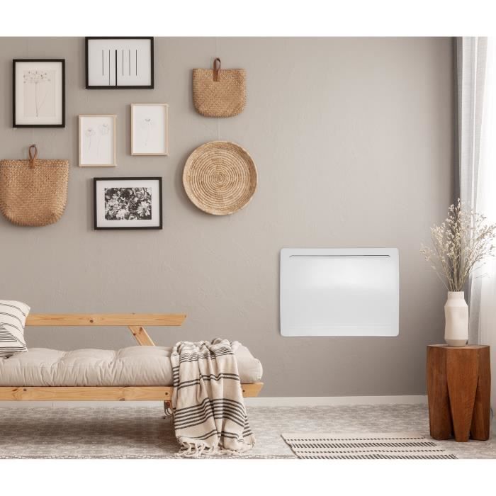 OCEANIC Rubis 1000W Ceramic Dry Inertia Electric Radiator - Curved Design - White - NF