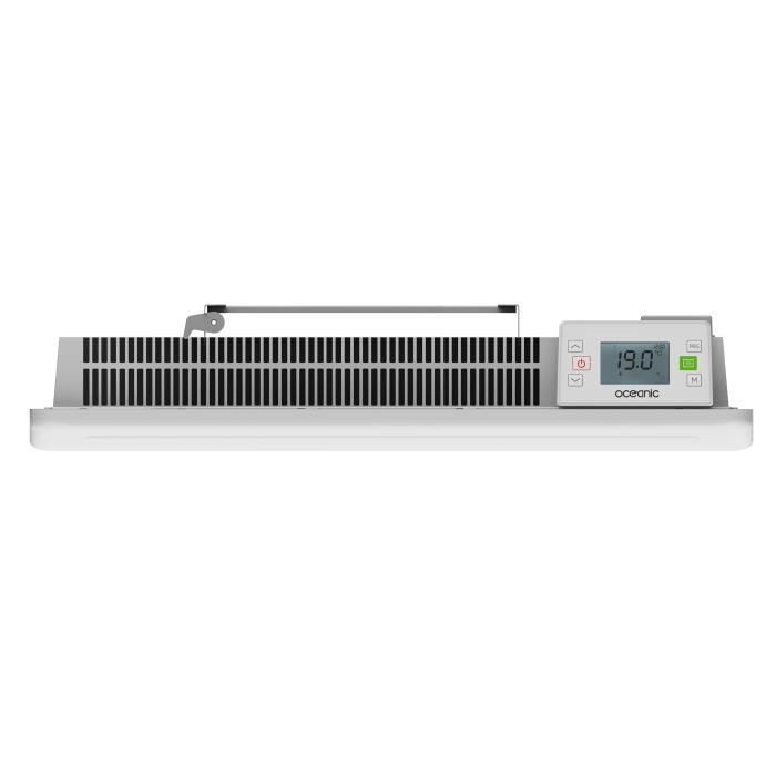 OCEANIC Rubis 1000W Ceramic Dry Inertia Electric Radiator - Curved Design - White - NF