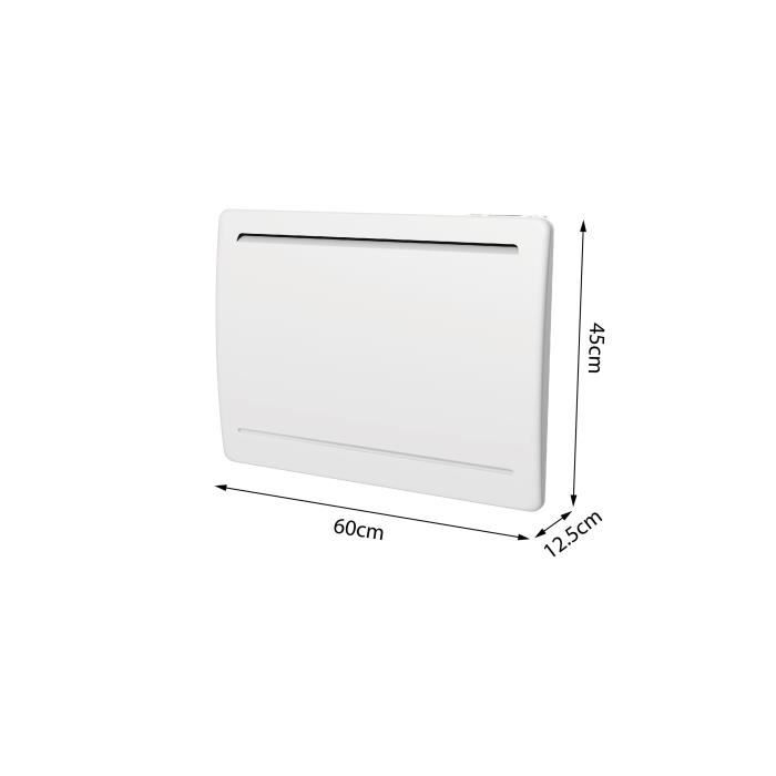 OCEANIC Rubis 1000W Ceramic Dry Inertia Electric Radiator - Curved Design - White - NF