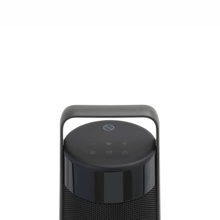 Oscillating fan heater - Ceramic - OCEANIC - 2000 W - Remote control - Black