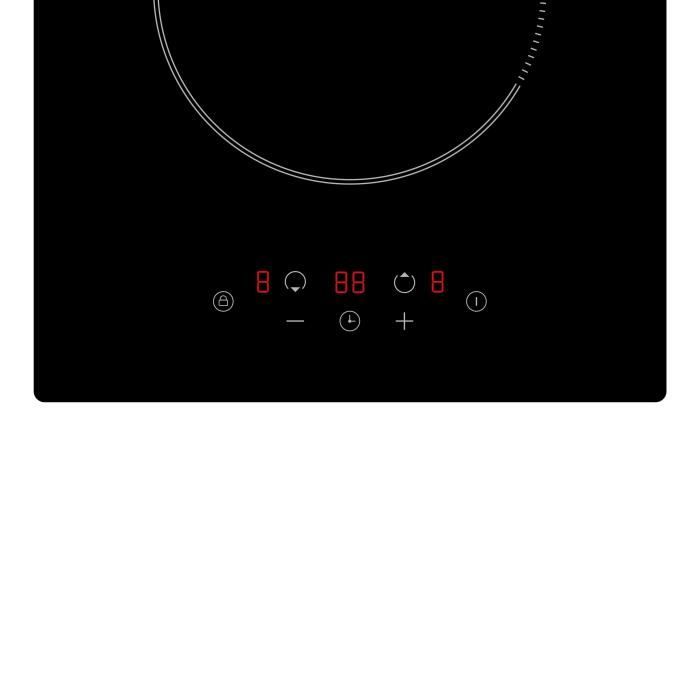 OCEANIC Domino induction noir encastrable - 3500W - 2 Boosters